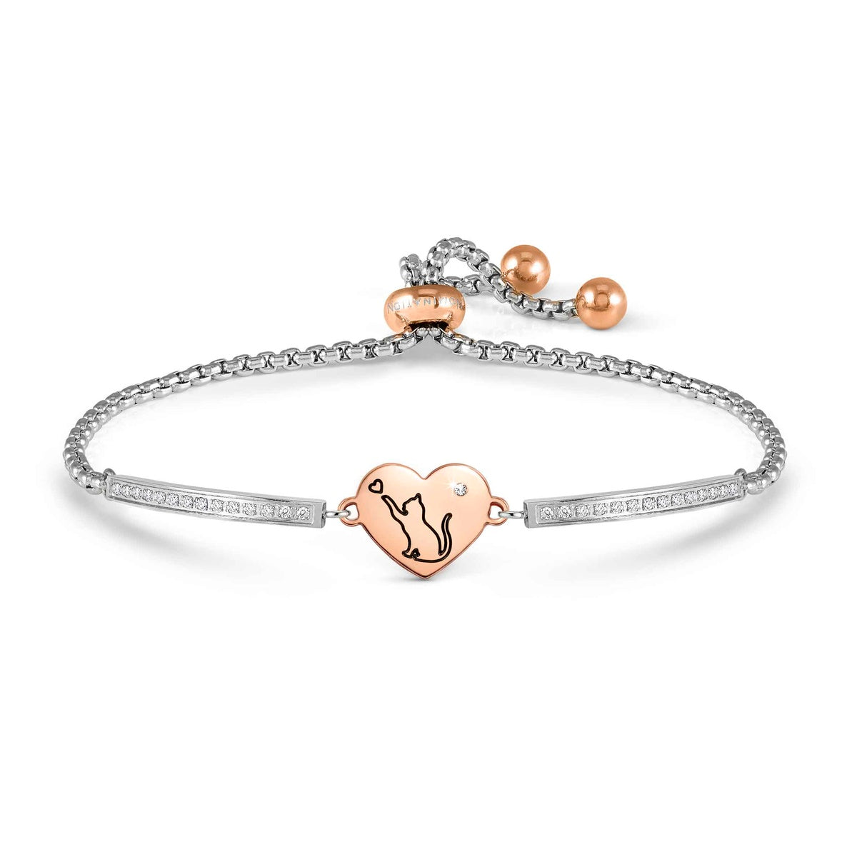 Rose Gold Milleluci Cat Heart Bracelet
