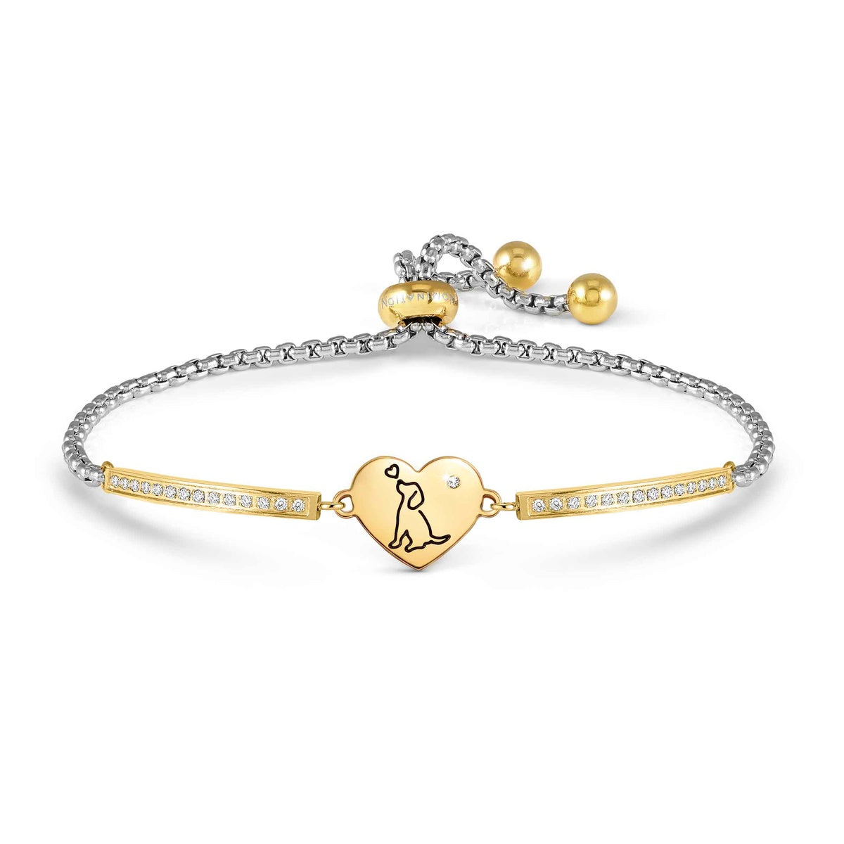 Gold Milleluci Dog Heart Bracelet