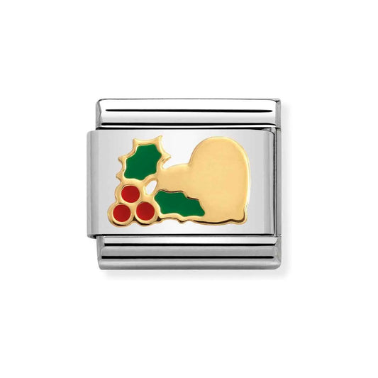 Nomination Gold Holly Heart