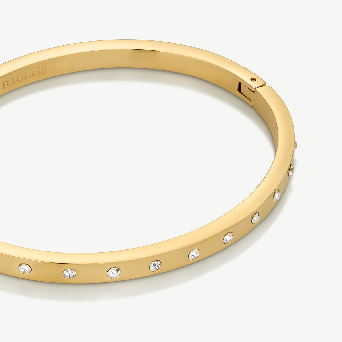 D.Louise Gold Eternity CZ Slim Bangle