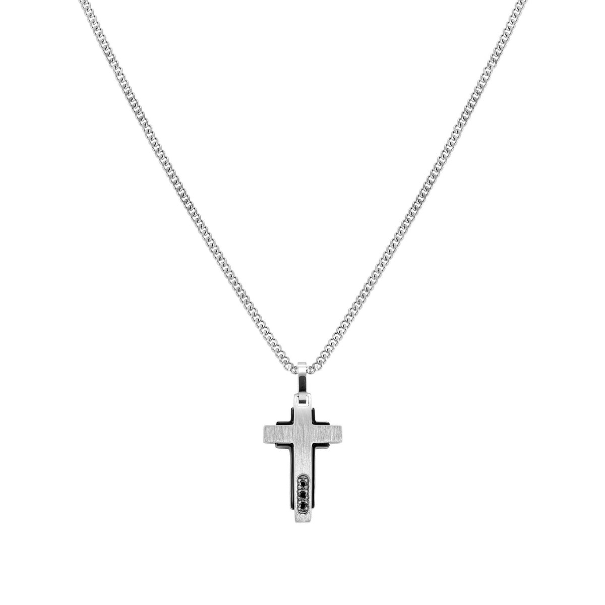 Nomination Silver Virtus Code Cross Necklace