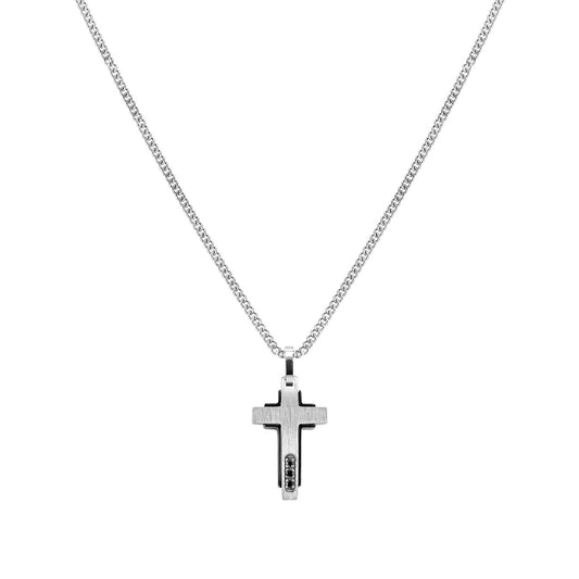 Nomination Silver Virtus Code Cross Necklace