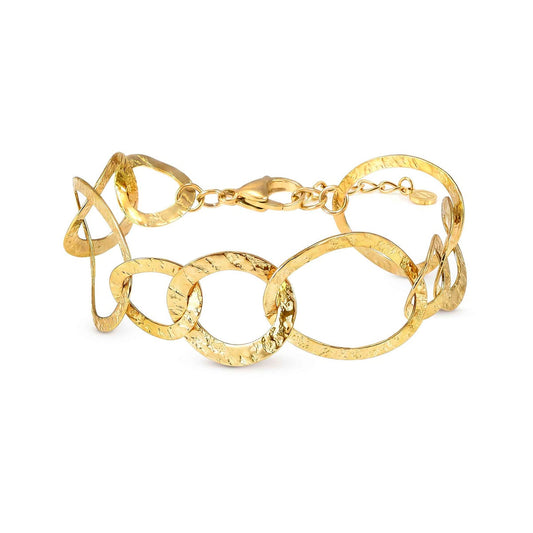 Gold Wear Style Hammered Bracelet