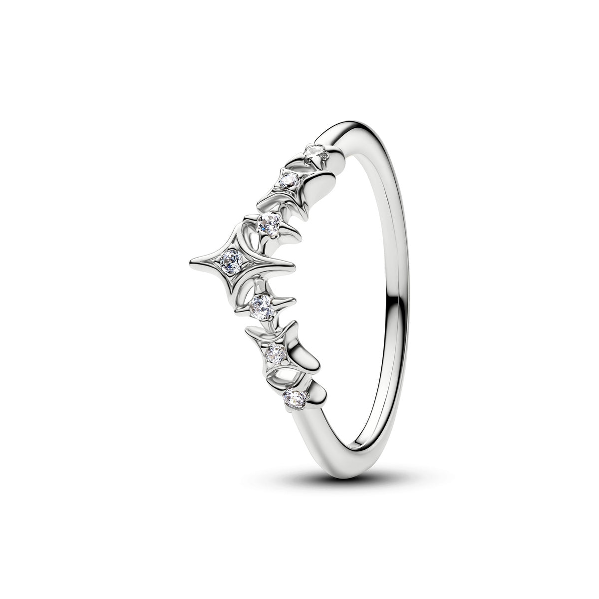 Pandora Silver Tiara Stars Ring