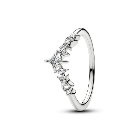Pandora Silver Tiara Stars Ring