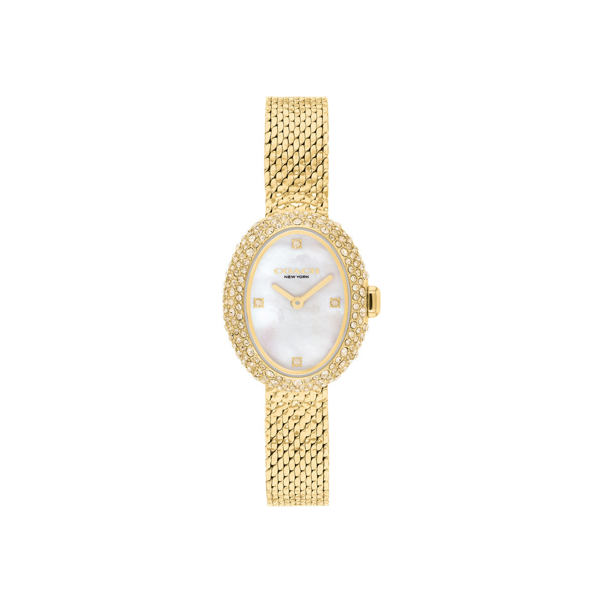 Coach Gold Sammy Oval Sparkle Bracelet Watch