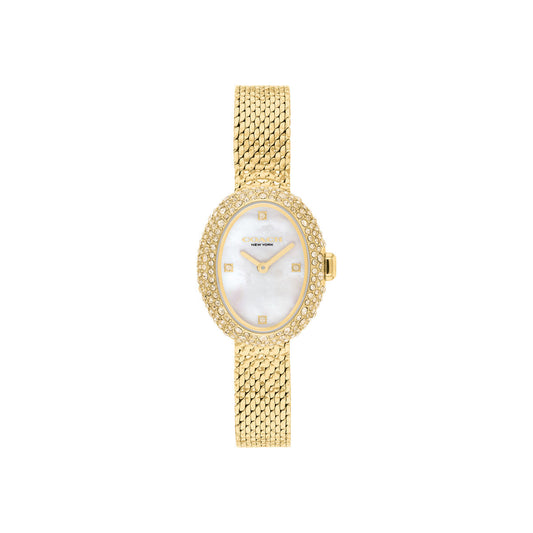 Coach Gold Sammy Oval Sparkle Bracelet Watch