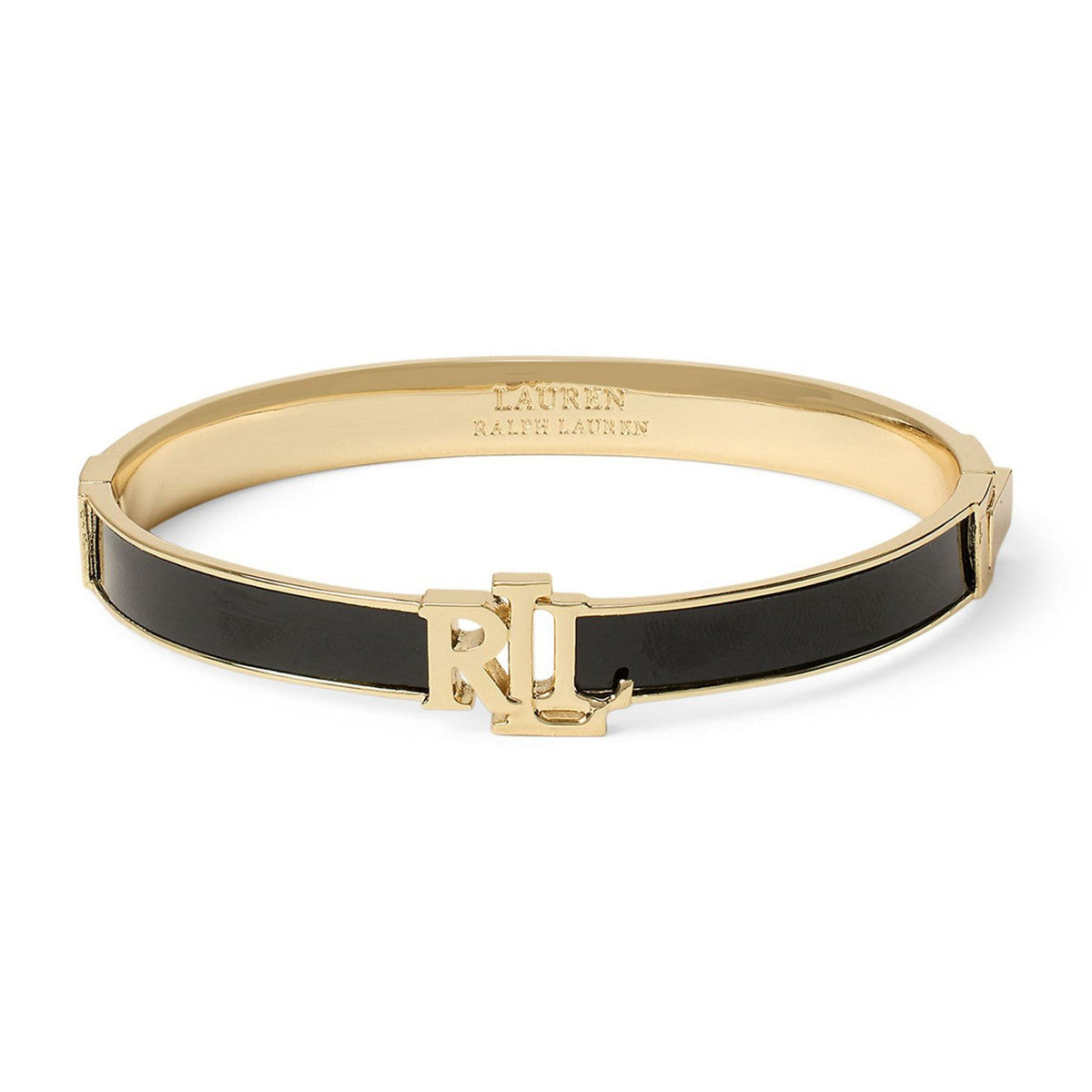 Lauren Ralph Lauren Gold Tone & Black Hinge Bangle