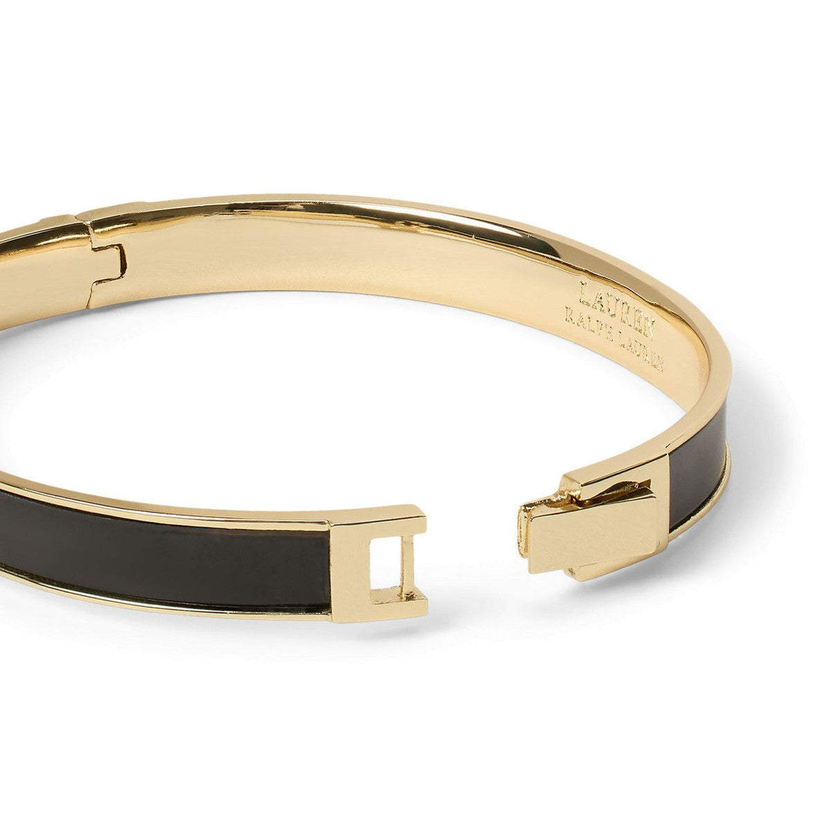 Lauren Ralph Lauren Gold Tone & Black Hinge Bangle
