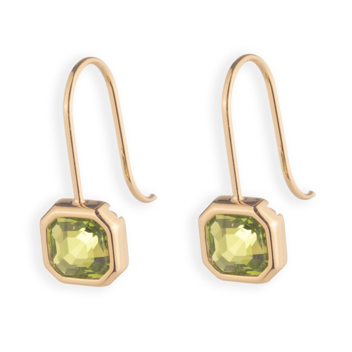 Lauren Ralph Lauren Gold Olive Green Stone Drop Earrings