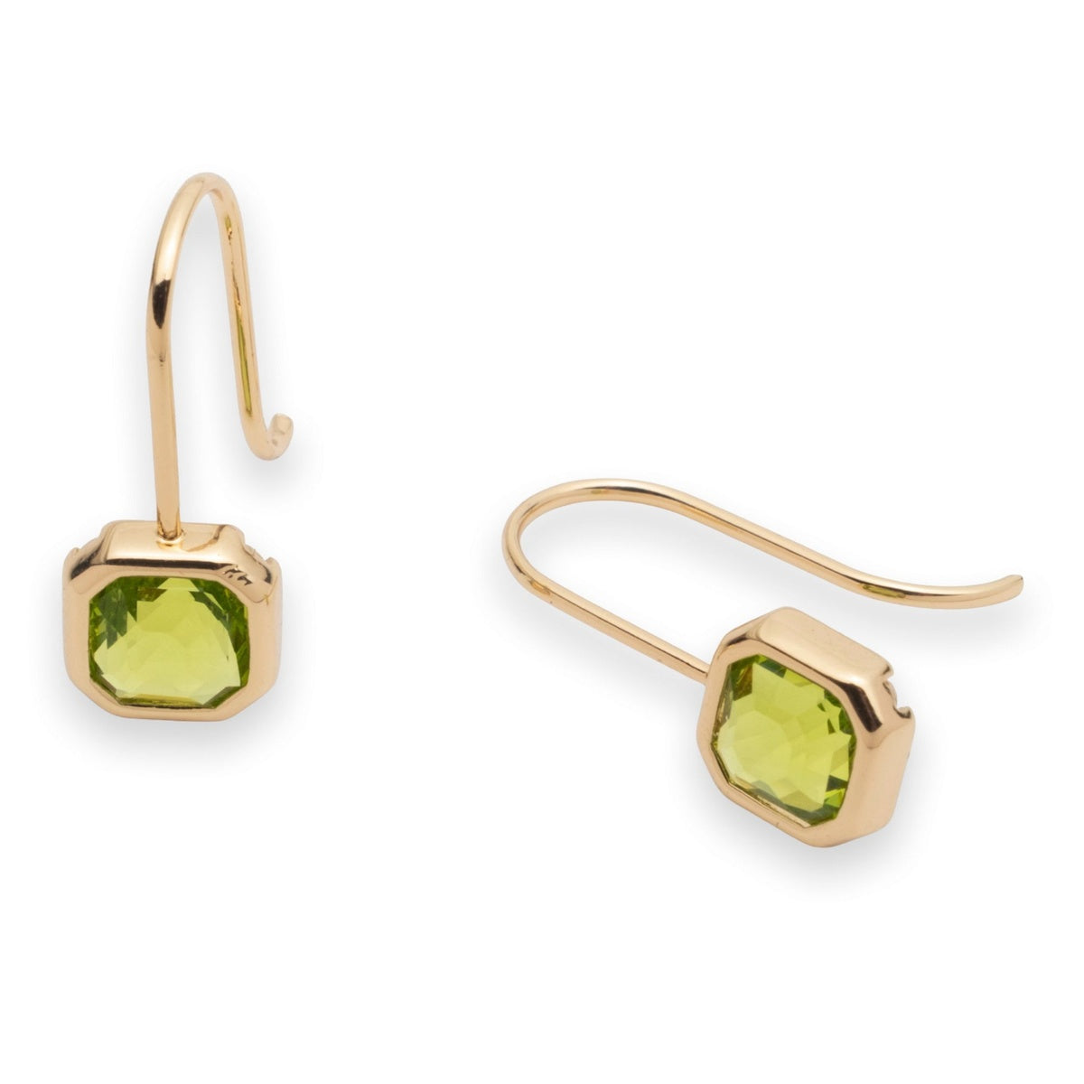 Lauren Ralph Lauren Gold Olive Green Stone Drop Earrings