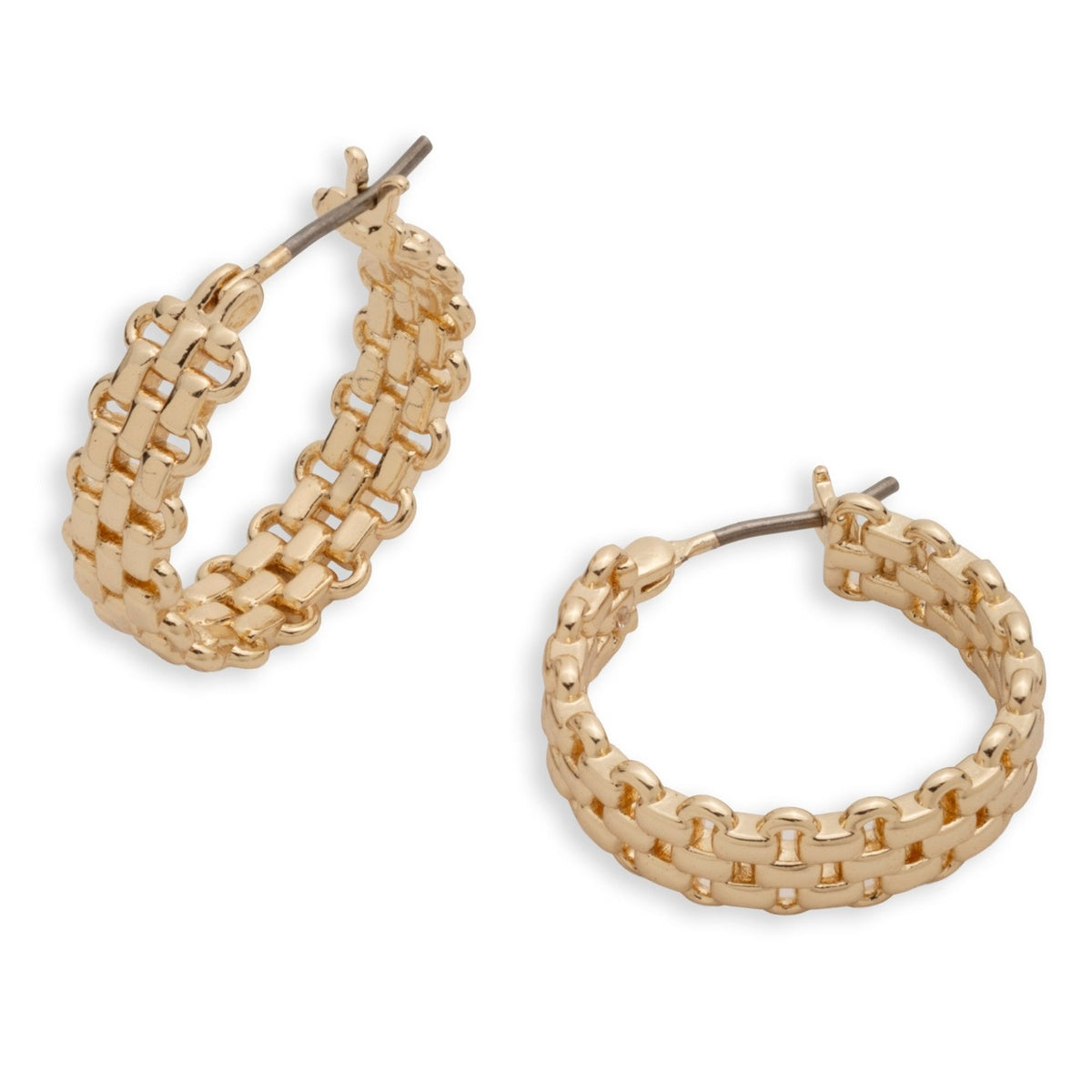 Lauren Ralph Lauren Gold Chain Effect Hoop Earrings