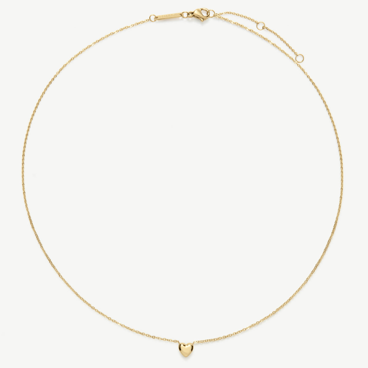 D.Louise Gold Mini Puffy Heart Necklace