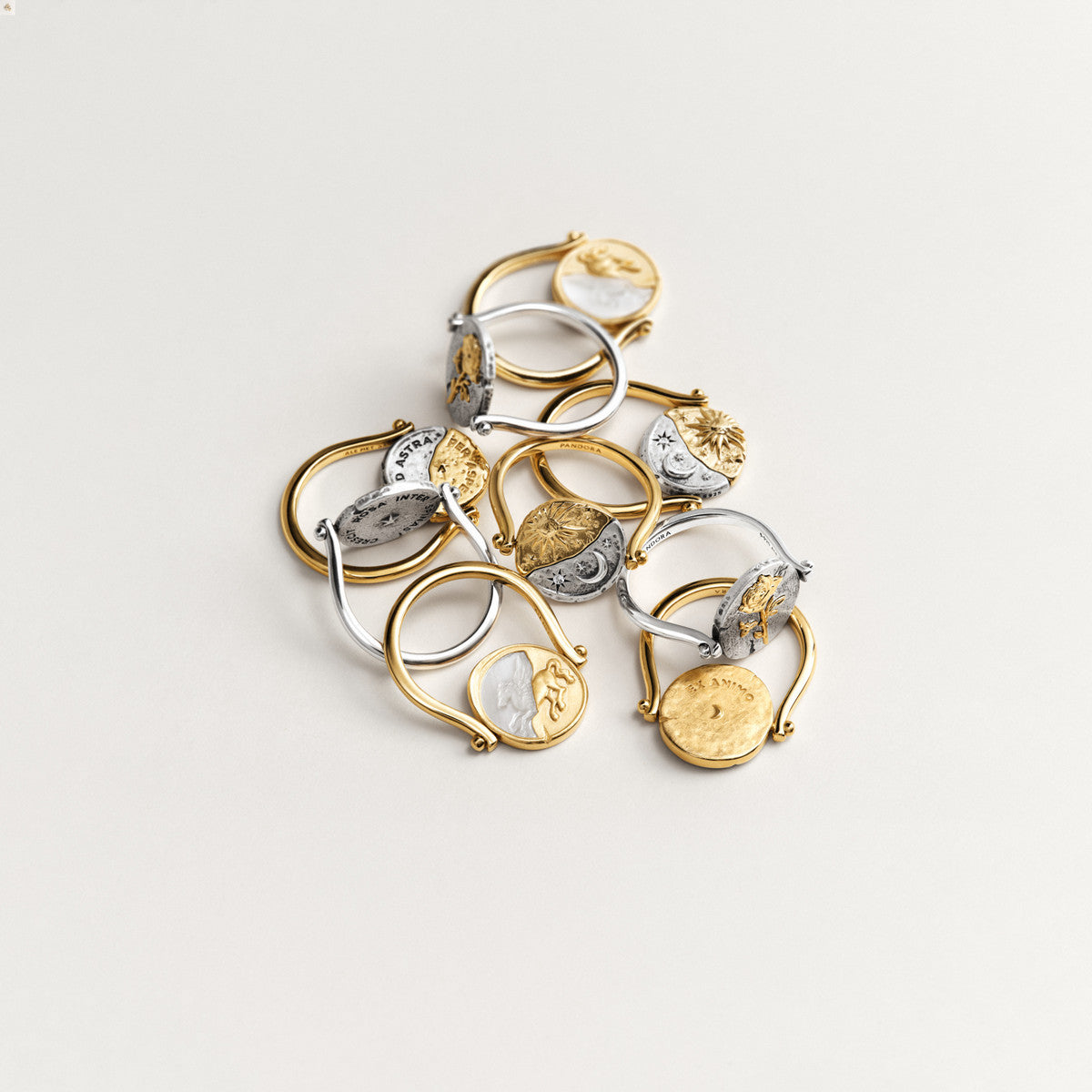 Pandora Sun & Moon Reversible Medallion Ring