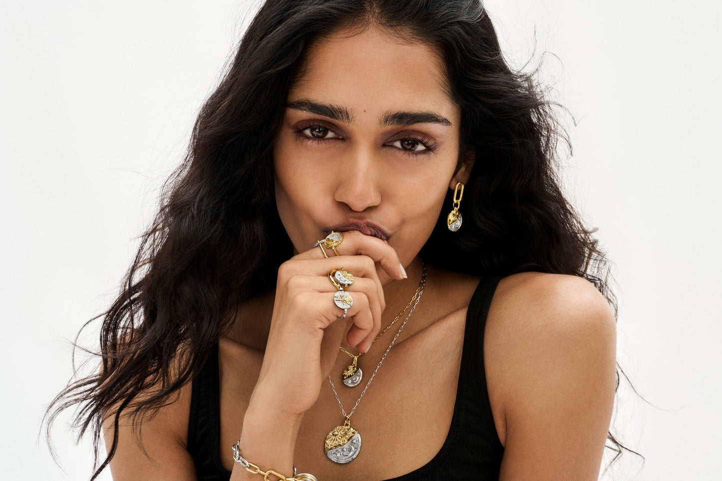 Pandora Sun & Moon Reversible Medallion Ring