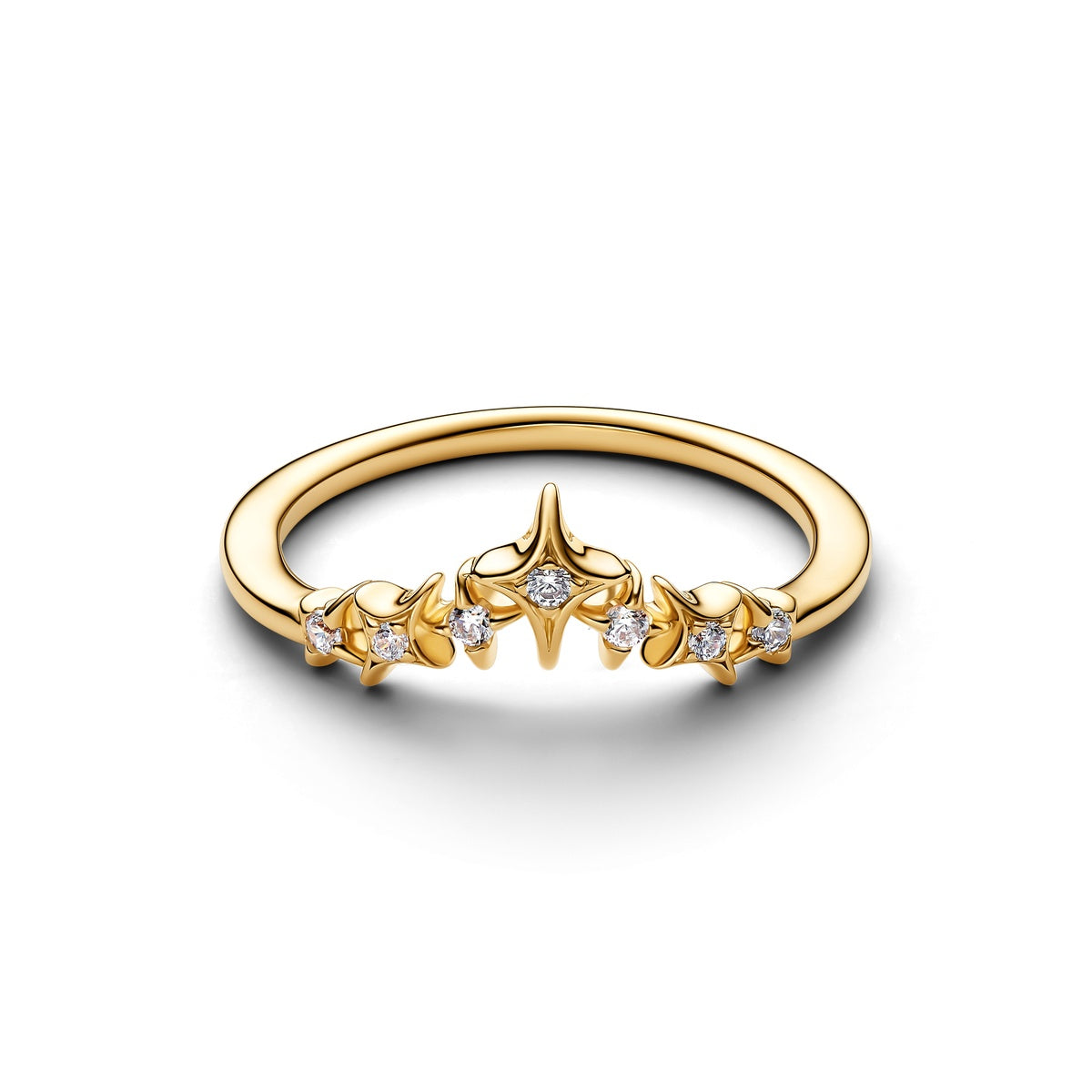Pandora Gold Tiara Stars Ring