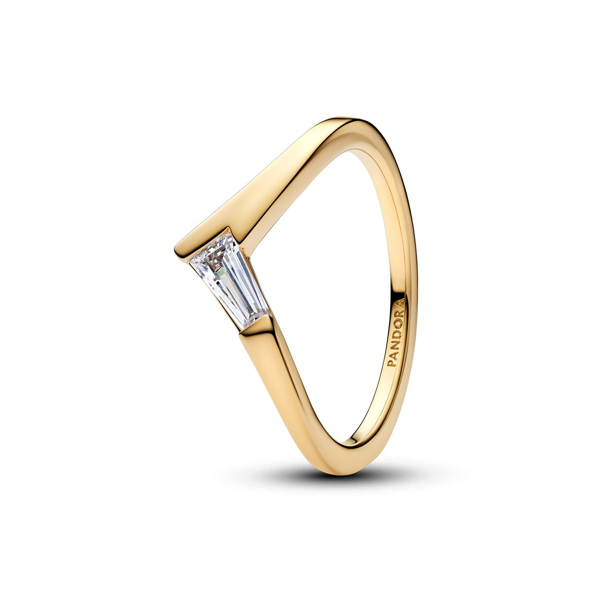 Pandora Gold Tiara Baguette Ring