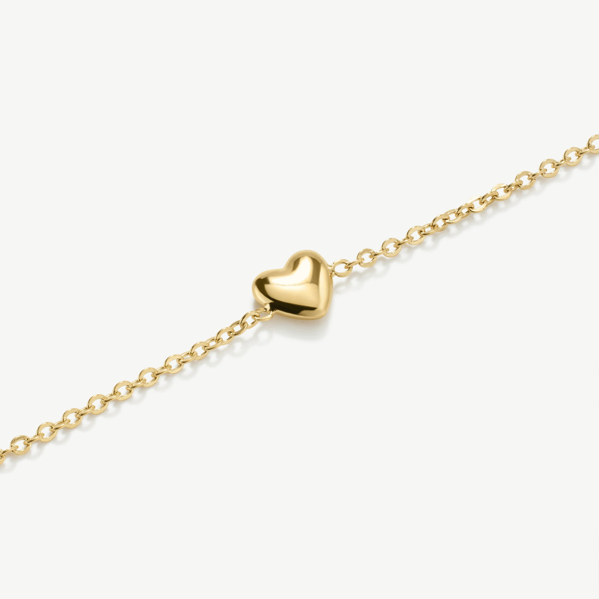 D.Louise Gold Puffy Mini Heart Bracelet