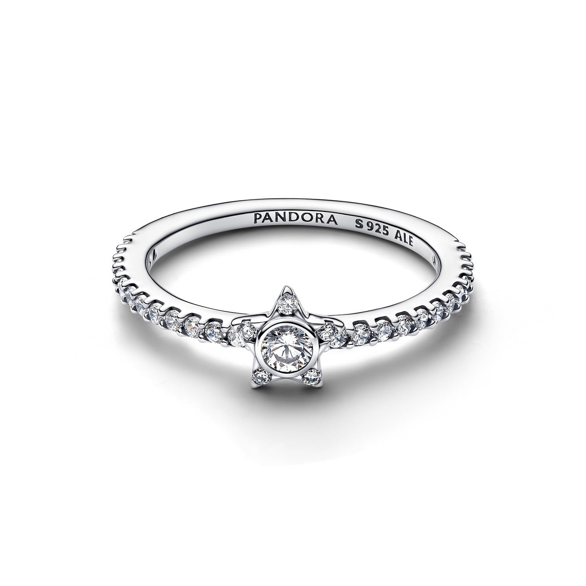 Pandora Silver Sparkling Stella Pavé Ring