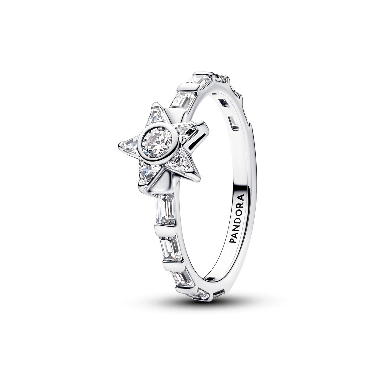 Pandora Silver Sparkling Stella Baguette Ring