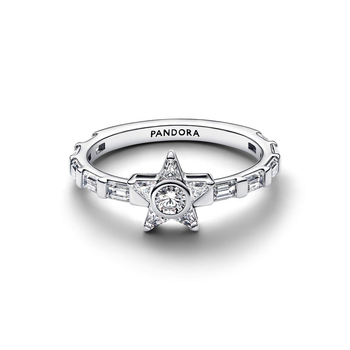 Pandora Silver Sparkling Stella Baguette Ring