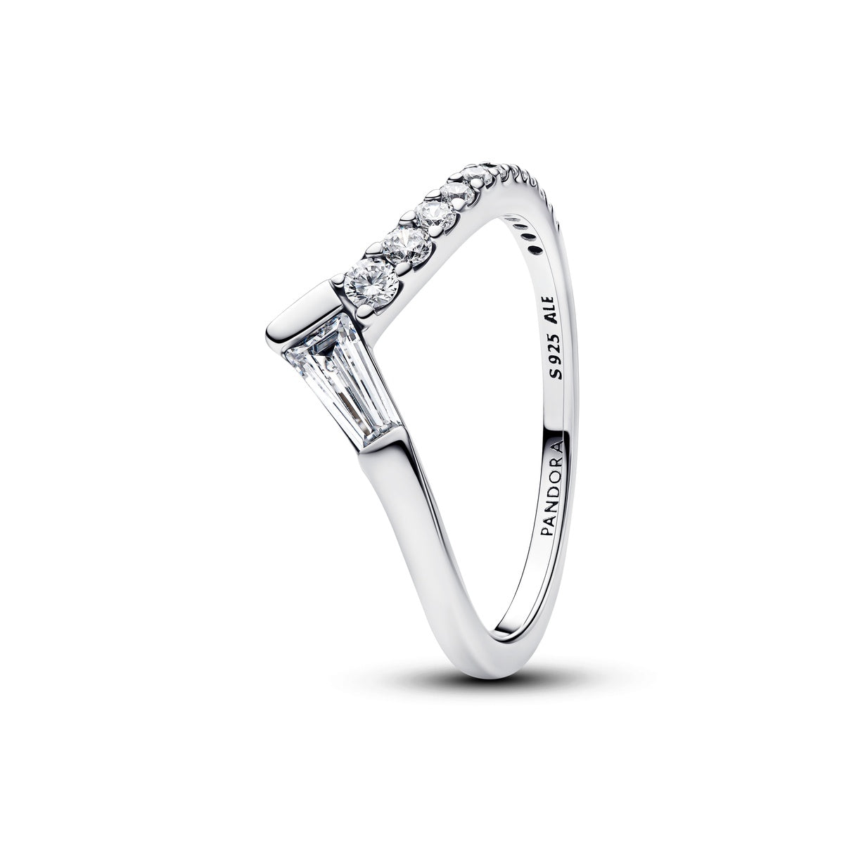 Pandora Silver Tiara Baguette Pavé Band Ring