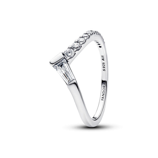 Pandora Silver Tiara Baguette Pavé Band Ring