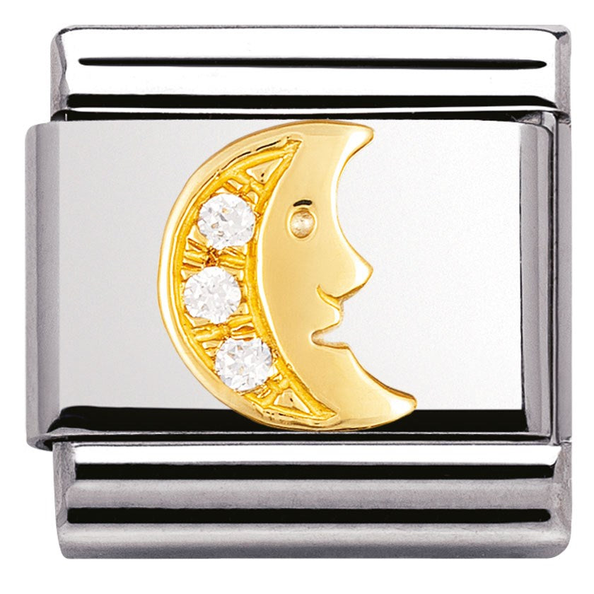 Nomination White Moon Face Charm