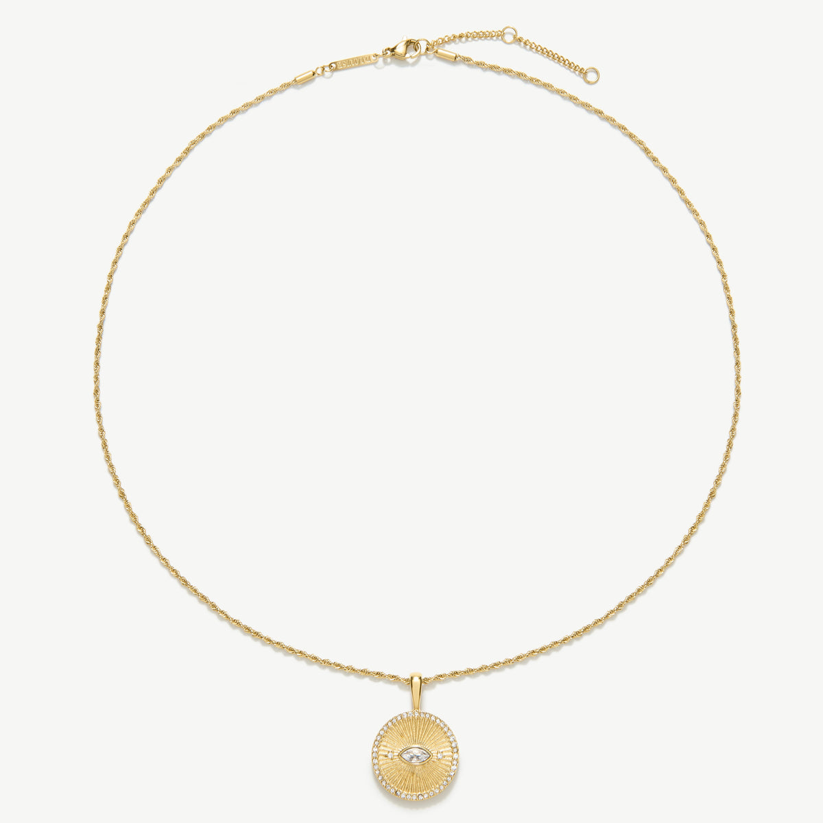 D.Louise Gold Evil Eye Talisman Necklace