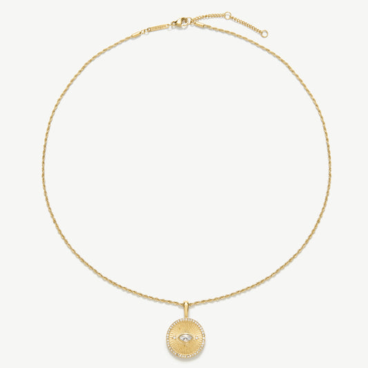D.Louise Gold Evil Eye Talisman Necklace