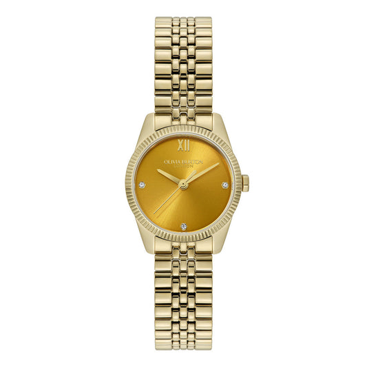Olivia Burton Gold Highbury Yellow Dial Watch