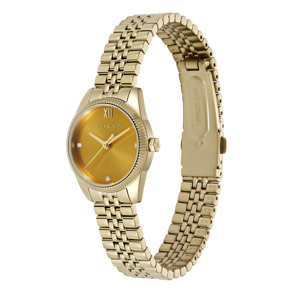 Olivia Burton Gold Highbury Yellow Dial Watch
