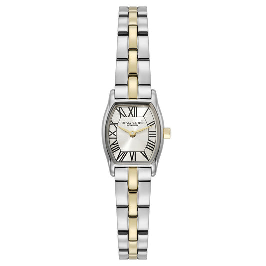 Olivia Burton Two Tone Cambridge Tonneau Champagne Dial Watch