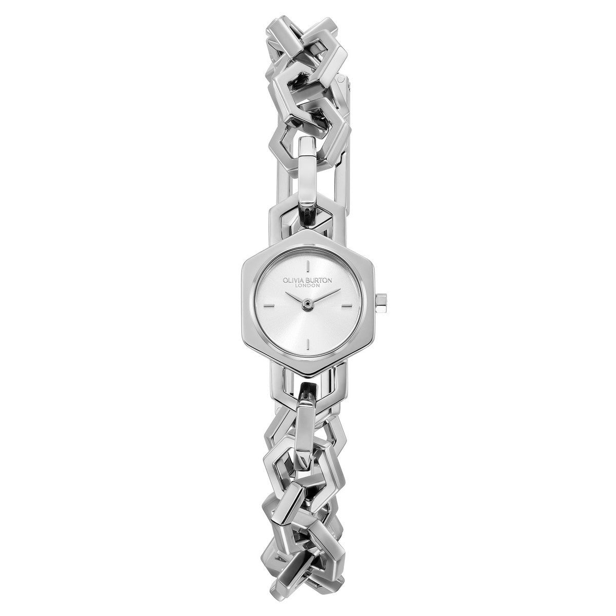 Olivia Burton Silver Hex Link Bracelet Mini Match