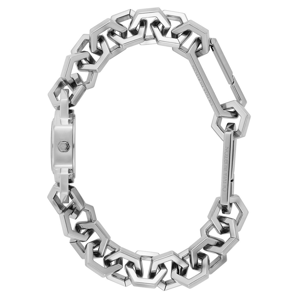 Olivia Burton Silver Hex Link Bracelet Mini Match