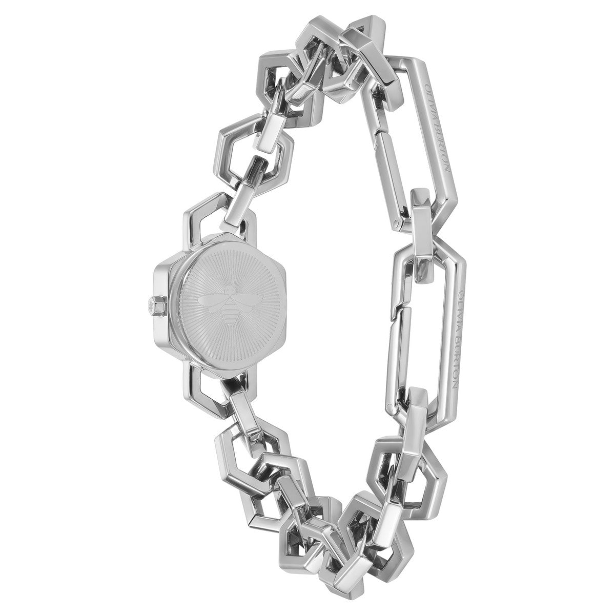 Olivia Burton Silver Hex Link Bracelet Mini Match