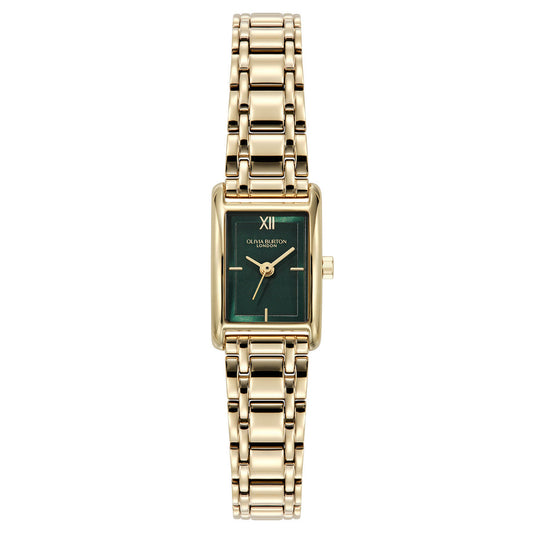 Olivia Burton Gold Mini Grove Green Dial Watch