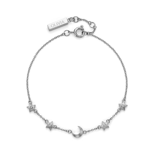 Olivia Burton Silver Mini North Star Chain Bracelet