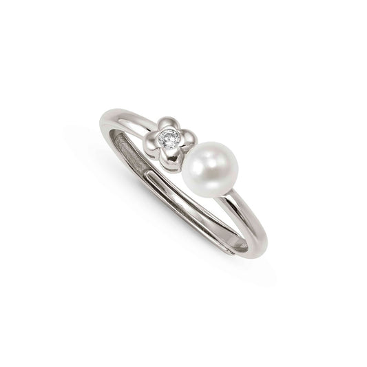 Nomination Silver Pearls Loop Flower Ring