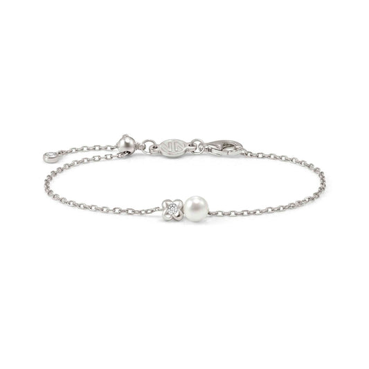 Nomination Silver Pearls Loop Flower Bracelet