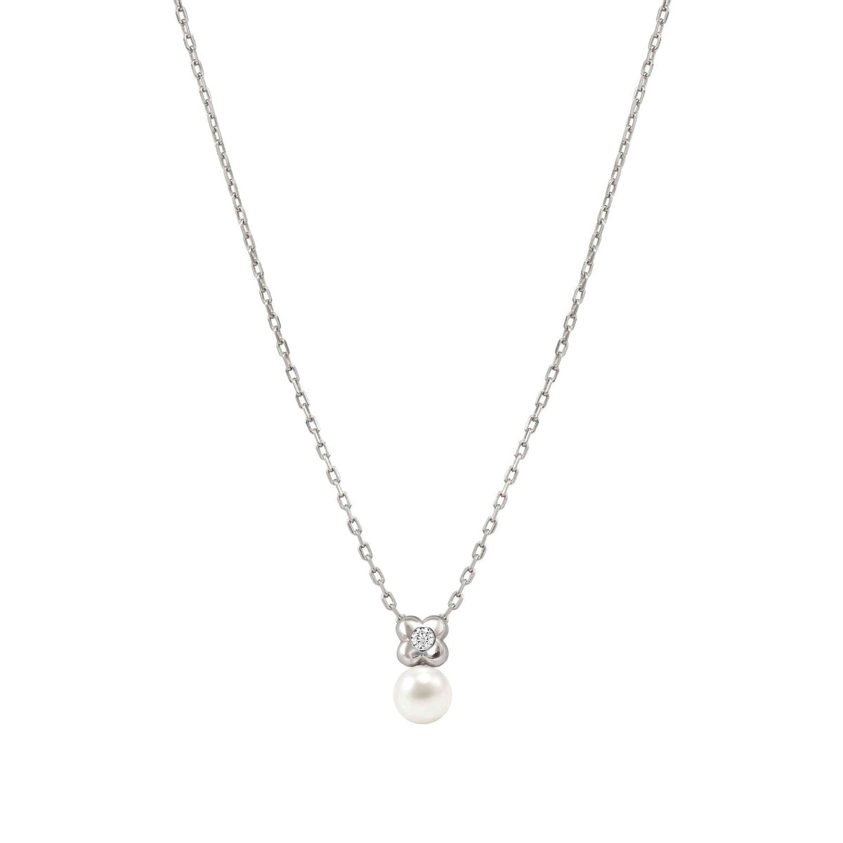 Nomination Silver Pearls Loop Flower Necklace