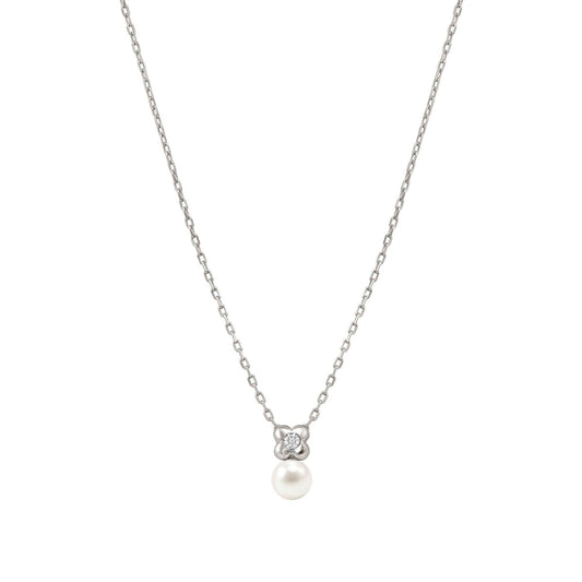 Nomination Silver Pearls Loop Flower Necklace