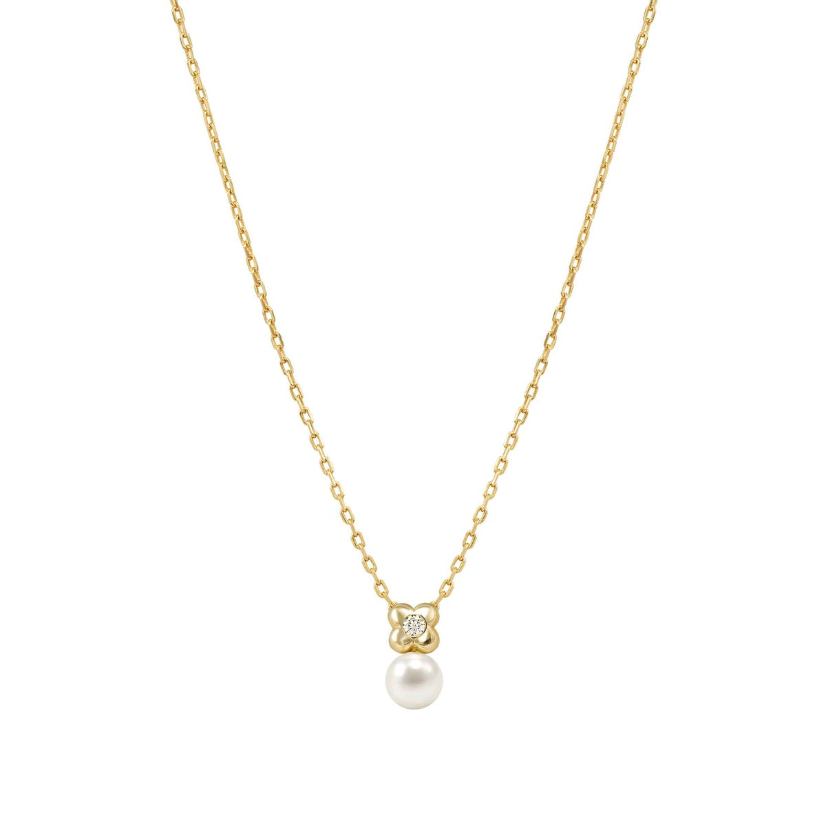 Nomination Gold Pearls Loop Flower Necklace