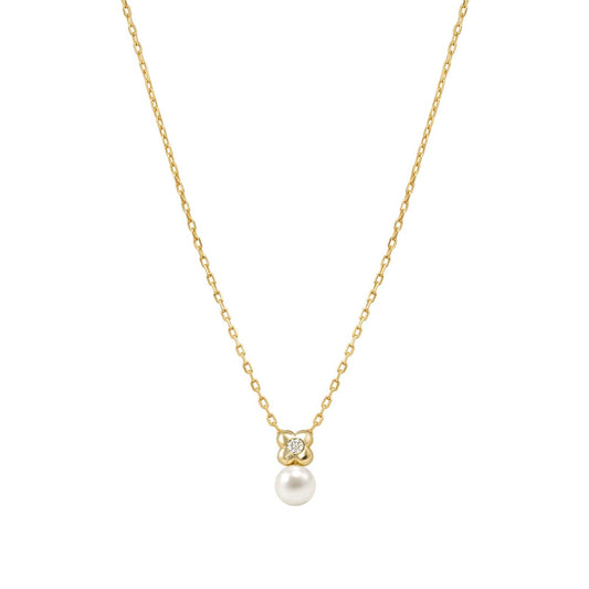 Nomination Gold Pearls Loop Flower Necklace