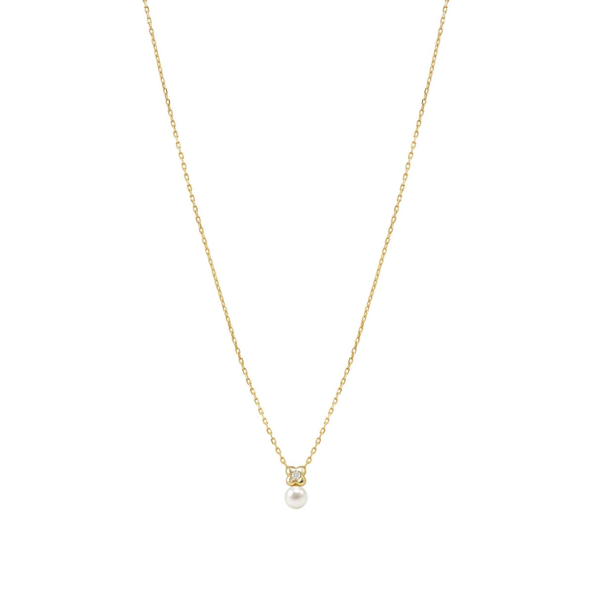 Nomination Gold Pearls Loop Flower Necklace