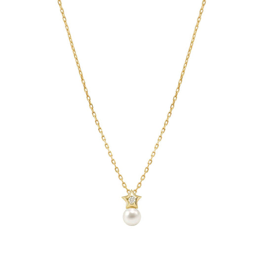 Nomination Gold Pearls Loop Star Necklace