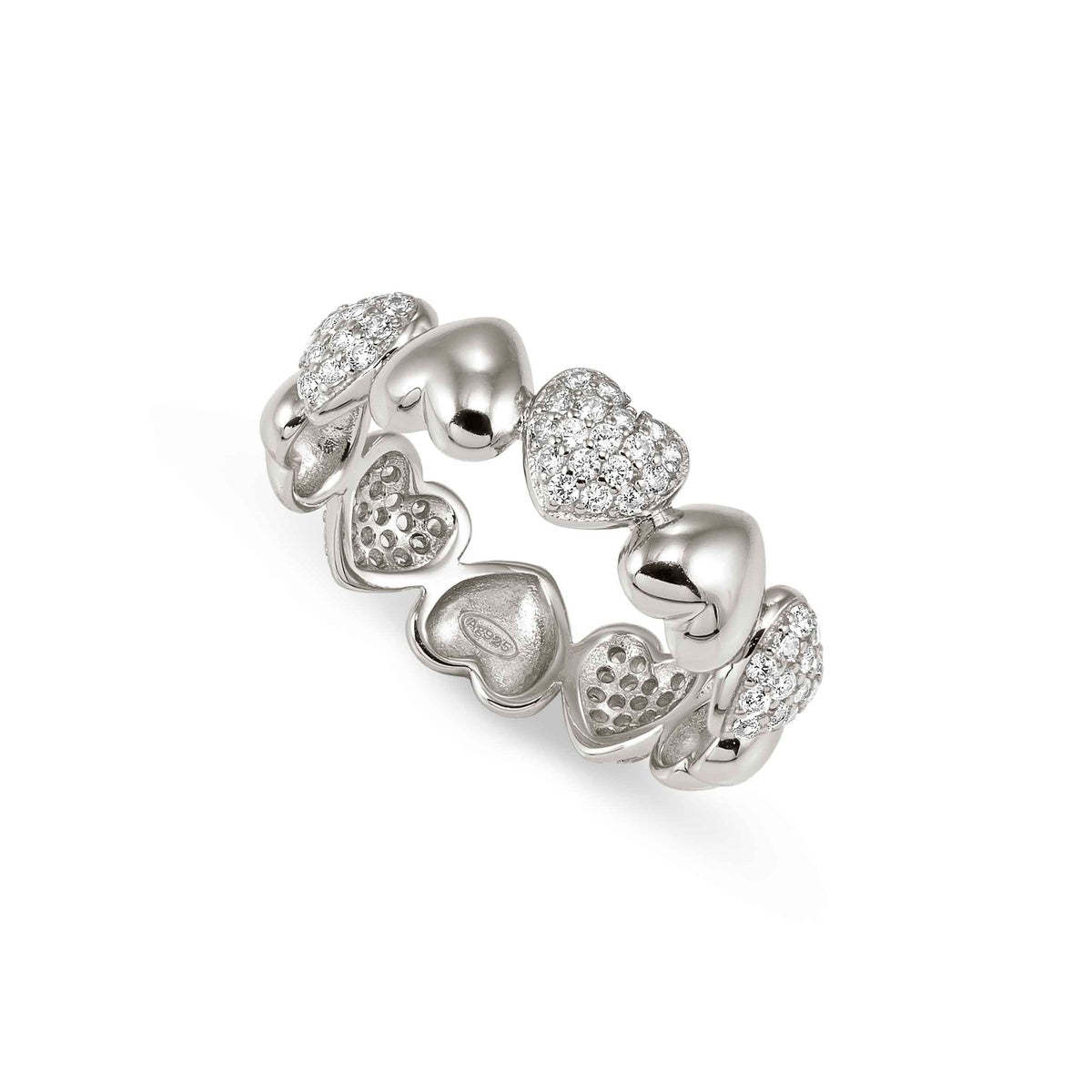 Nomination Silver Precious Moves Pavé Heart Ring