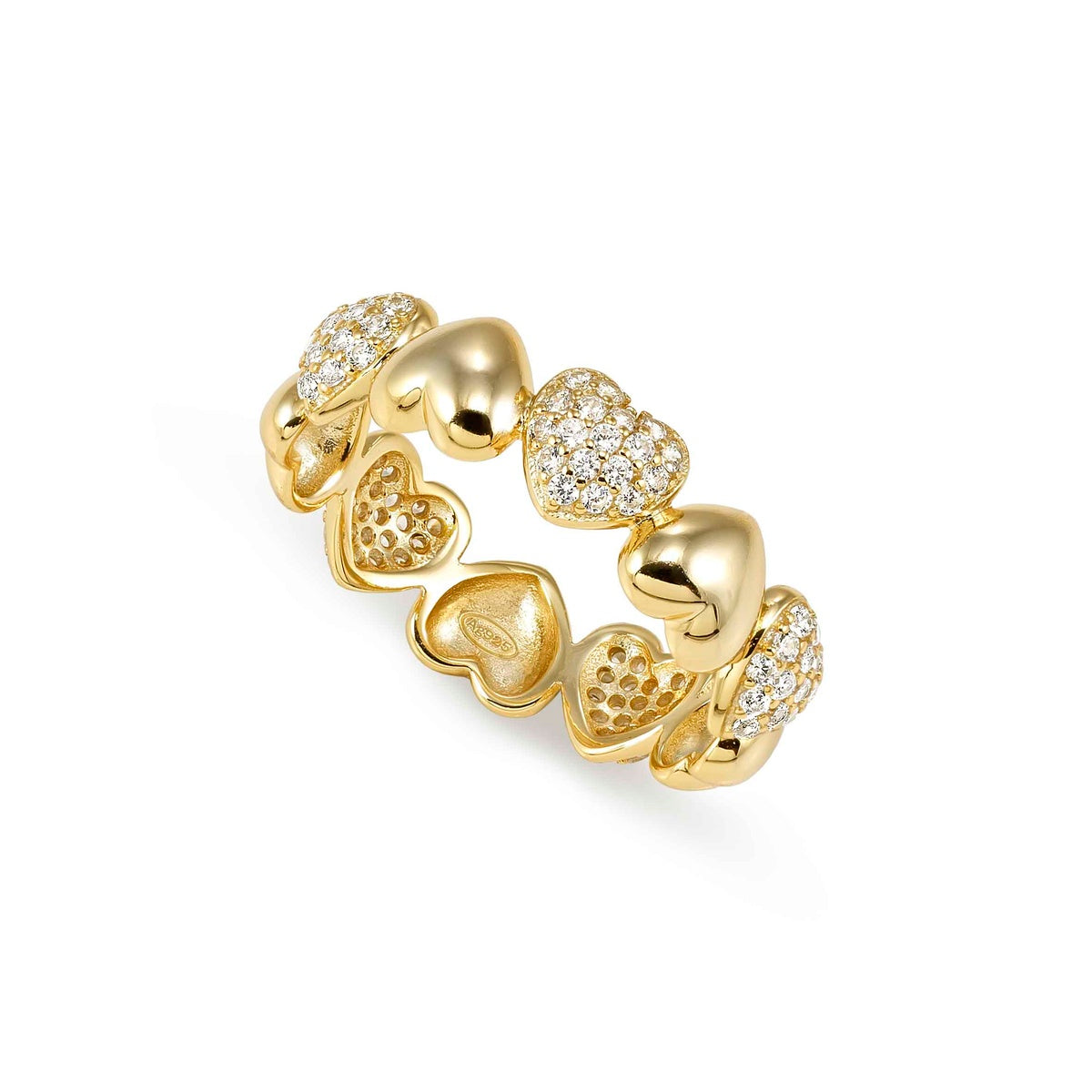 Nomination Gold Precious Moves Pavé Heart Ring