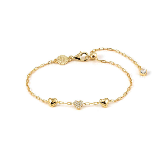 Nomination Gold Precious Moves Pavé Heart Bracelet
