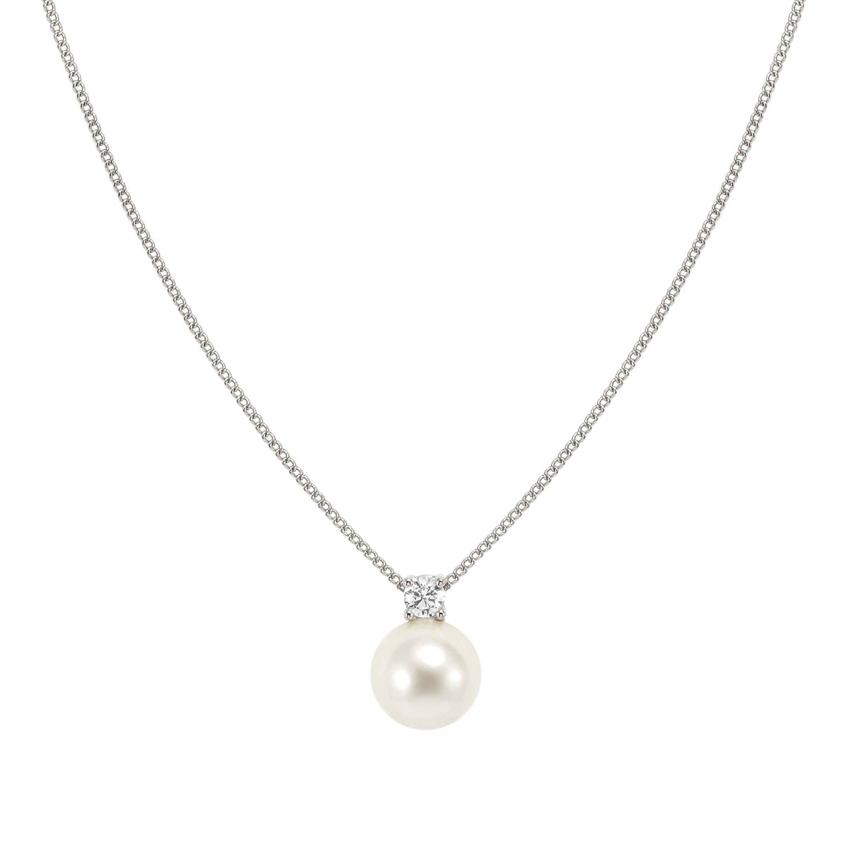Silver Siren Dream Pearl CZ Necklace